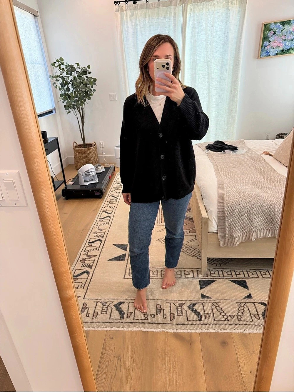 Jenni Kayne Cocoon Black Cashmere Cardigan Size XS